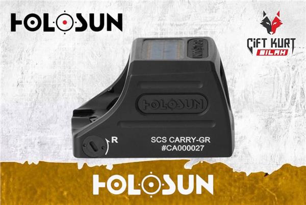 Holosun SCS Carry Solar Şarjlı Green Dot (2 & 32 MOA) | Çift Kurt Silah