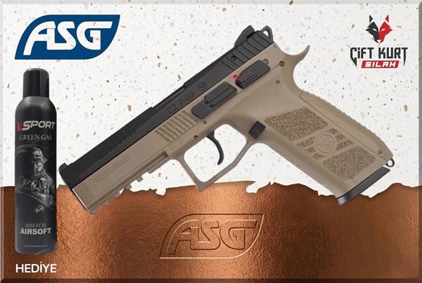 ASG CZ P09 Siyah-Çöl Blowback Airsoft Tabanca 