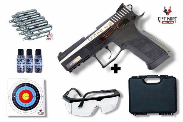 ASG CZ75 P07 Duty Blowback Çift Renk Havalı Tabanca Set