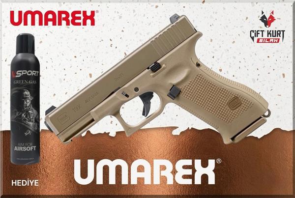 UMAREX Glock 19X Airsoft Tabanca Green Gas Blowback 