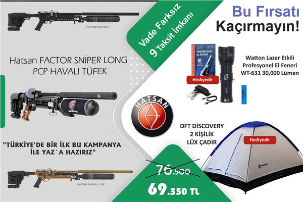 Hatsan FACTOR SNİPER LONG PCP HAVALI TÜFEK (DELUXE YAZ KAMPANYASI)