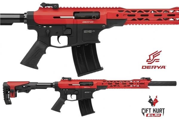 Derya MK-12 AS-104S Kırmızı-Siyah Şarjörlü Yivsiz Av Tüfeği