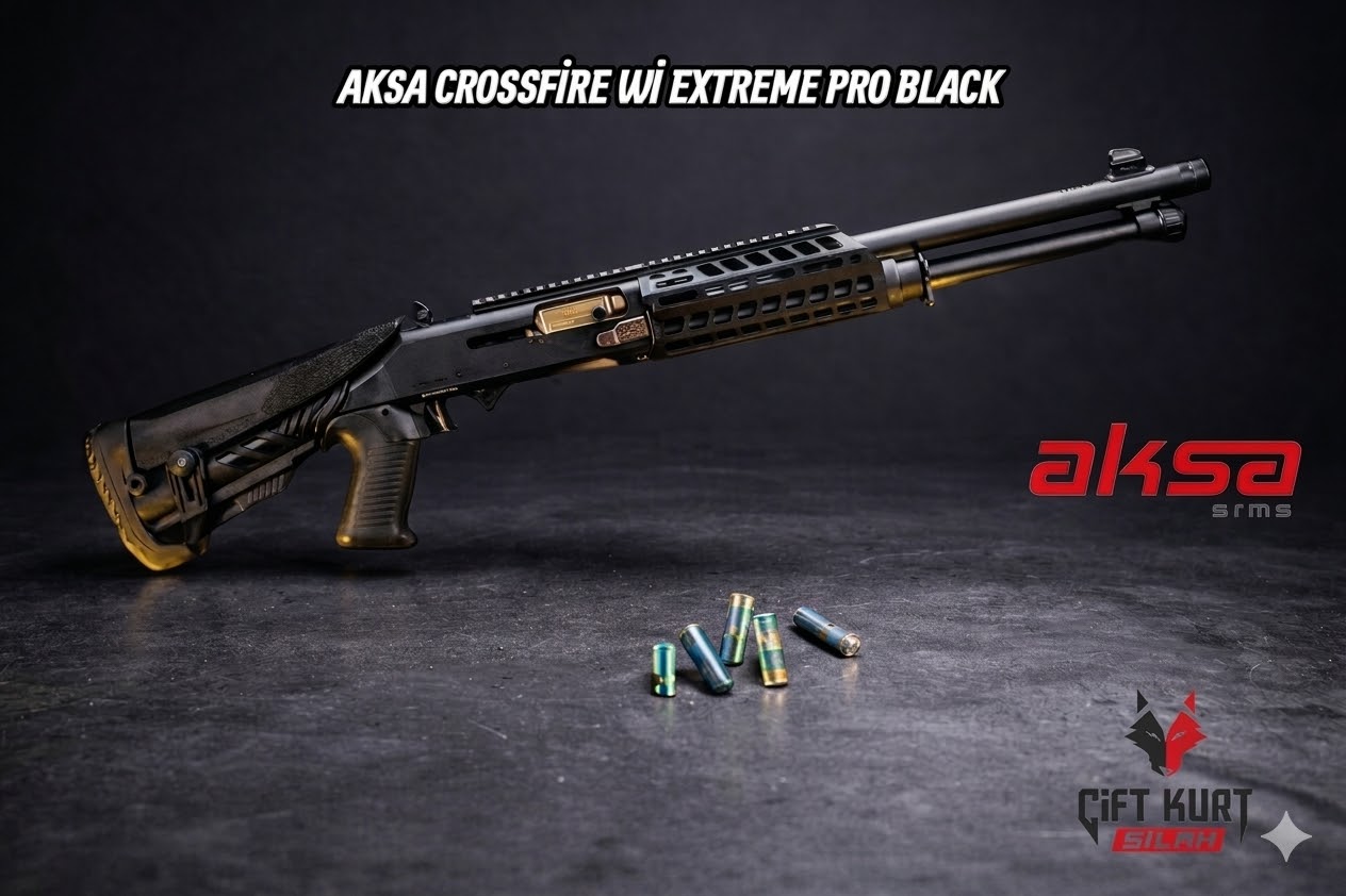 AKSA CROSSFİRE S4/Wİ EXTREME PRO SİYAH YARI OTOMATİK YİVSİZ AV TÜFEĞİ