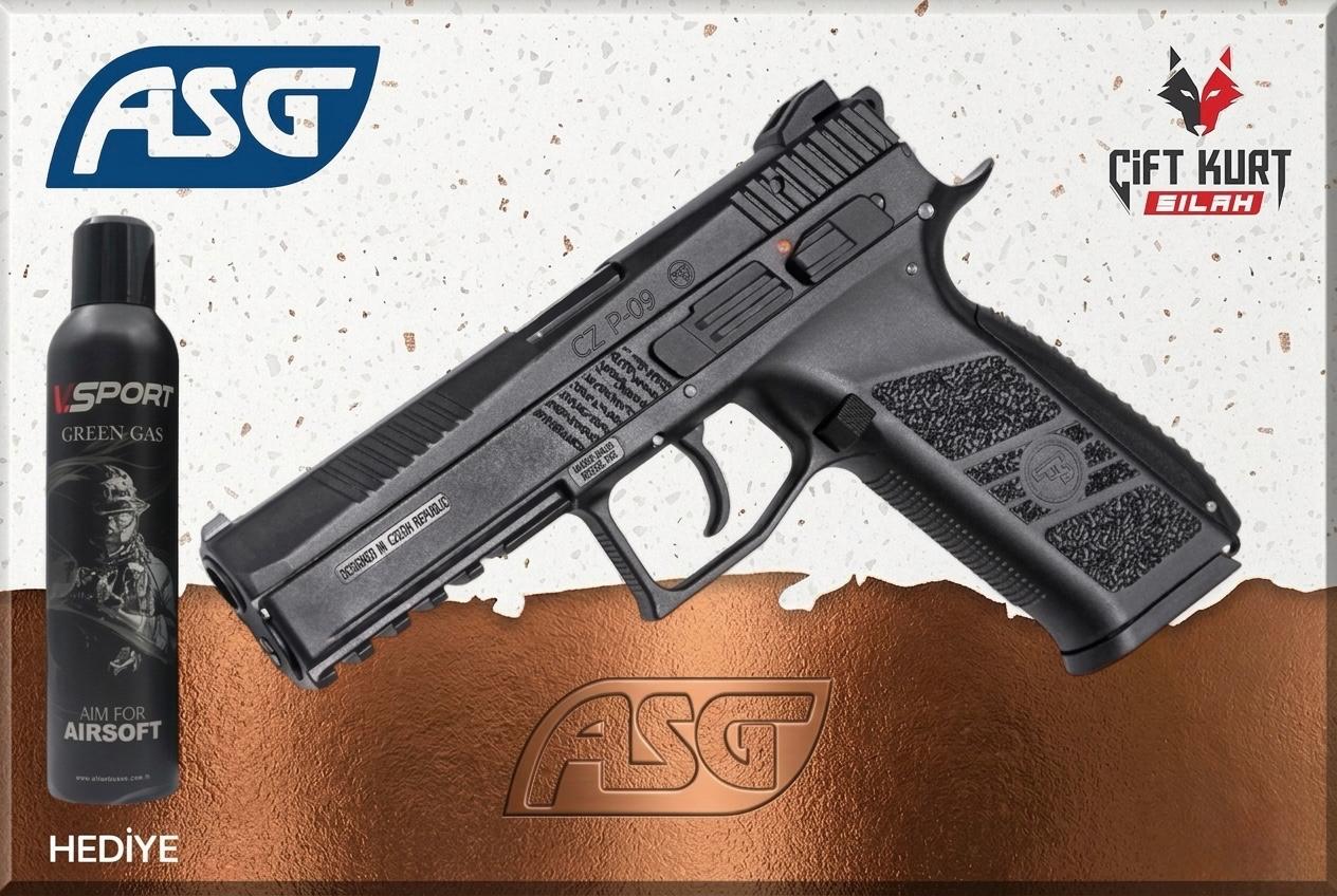 ASG CZ P09 Siyah Blowback Airsoft Tabanca | Çiftkurt Silah (Gaz Hediyeli)