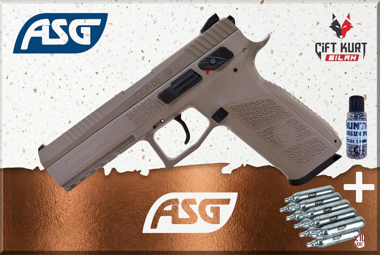ASG CZ75 P-09 Duty Blowback TAN - Yivli Havalı Tabanca | Çiftkurt Silah