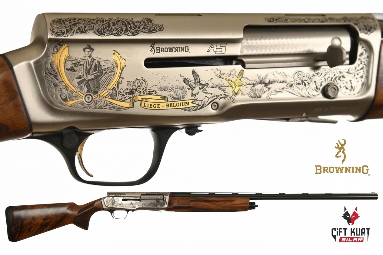 BROWNING A5 Limited Edition GR4 135. Yıl Yarı Otomatik Av Tüfeği | Çift Kurt Silah