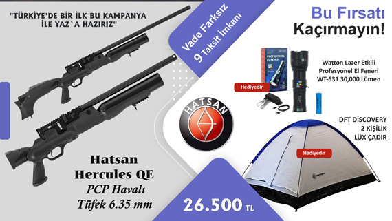 Hatsan Hercules QE PCP Havalı Tüfek 6.35 mm (Deluxe Yaz Kampanyası)