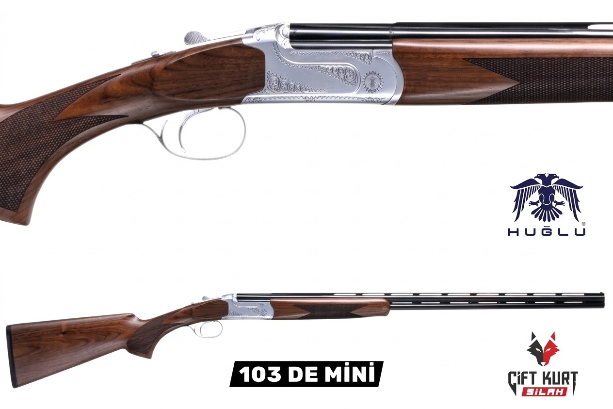 Huğlu 103 DE MİNİ Süperpoze Tek Tetik Ejektörlü Ağaç Beyaz Av Tüfeği