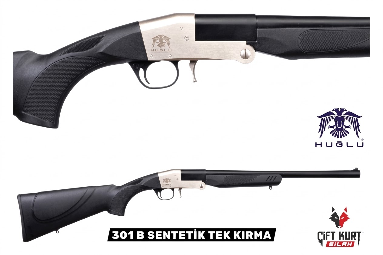 Huğlu 301 B Sentetik Tek Kırma Yivsiz Av Tüfeği