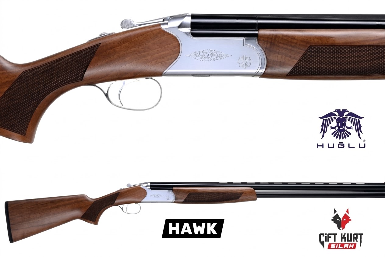 Huğlu HAWK Süperpoze Tek Tetik Ağaç Beyaz Av Tüfeği