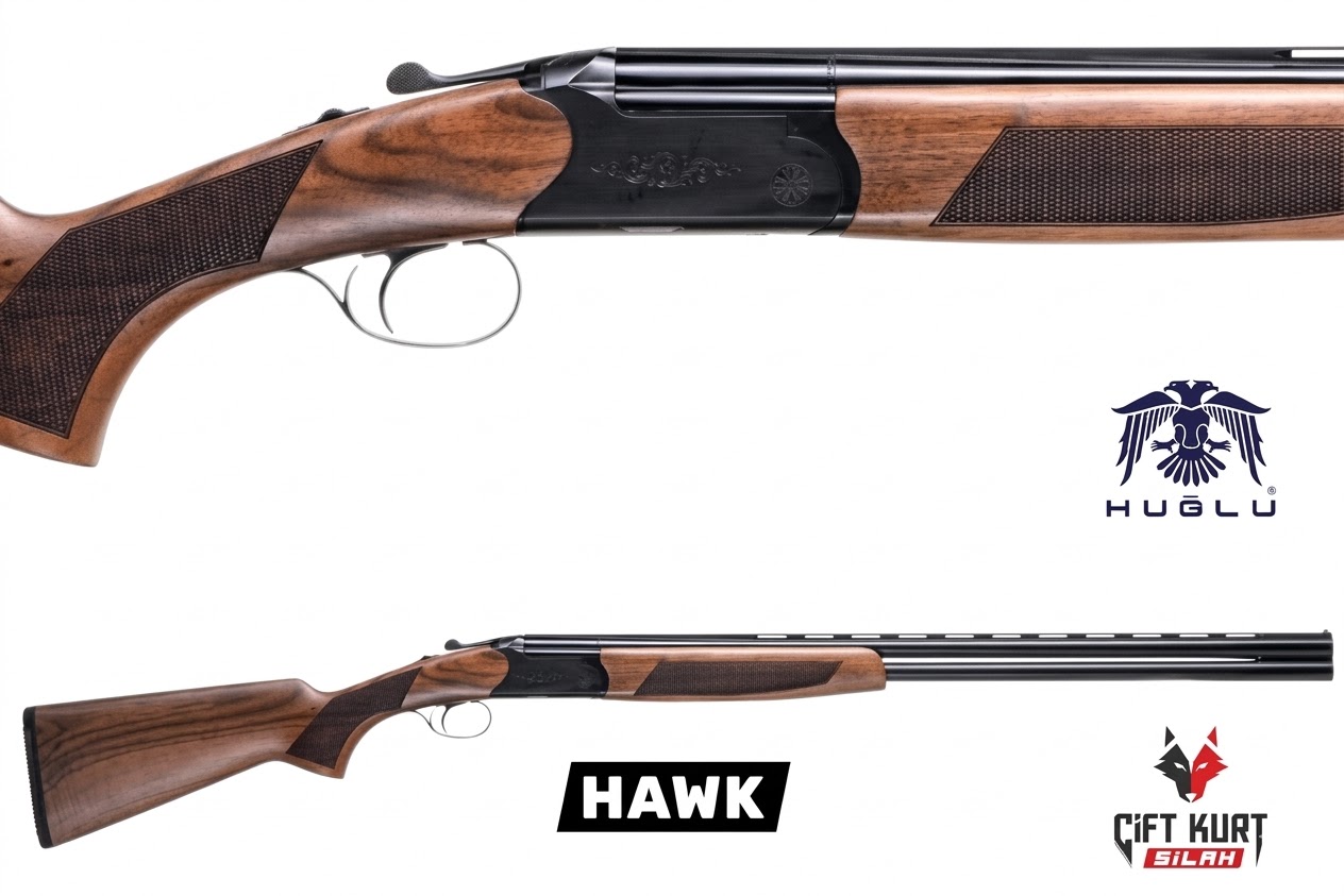 Huğlu HAWK Süperpoze Tek Tetik Ağaç Siyah Av Tüfeği