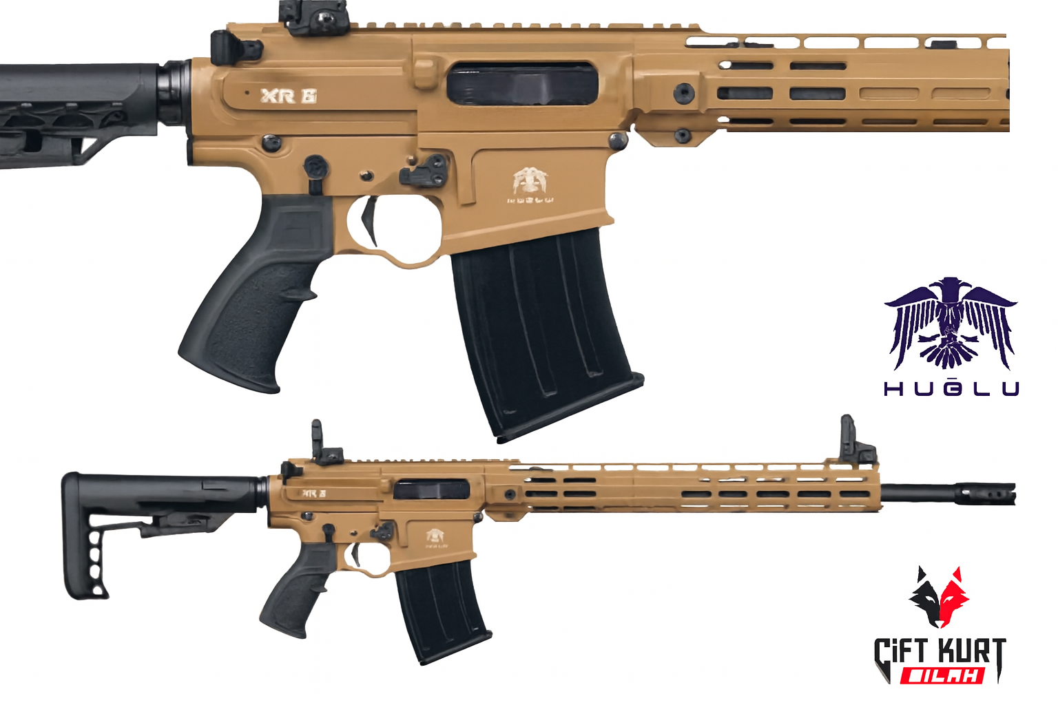 Huğlu XR 8 TROY COYOTE TAN 12 Şarjörlü Yarı Otomatik Av Tüfeği