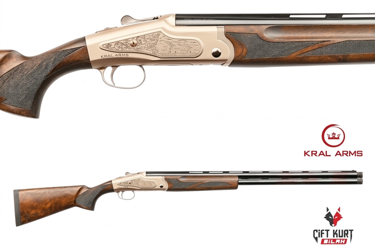 Kral Arms ST-500 Beyaz Süperpoze Yivsiz Av Tüfeği (Ejektörlü)