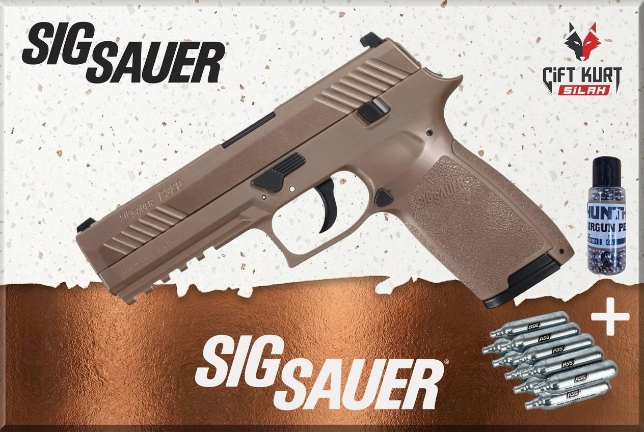 SIG SAUER P320 Havalı Tabanca Çöl Rengi | Hediyeli | Çift Kurt Silah