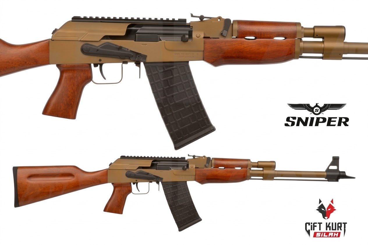 Sniper Arms SN-12 Bronz Ağaç Şarjörlü Yivsiz Av Tüfeği | Çift Kurt Silah