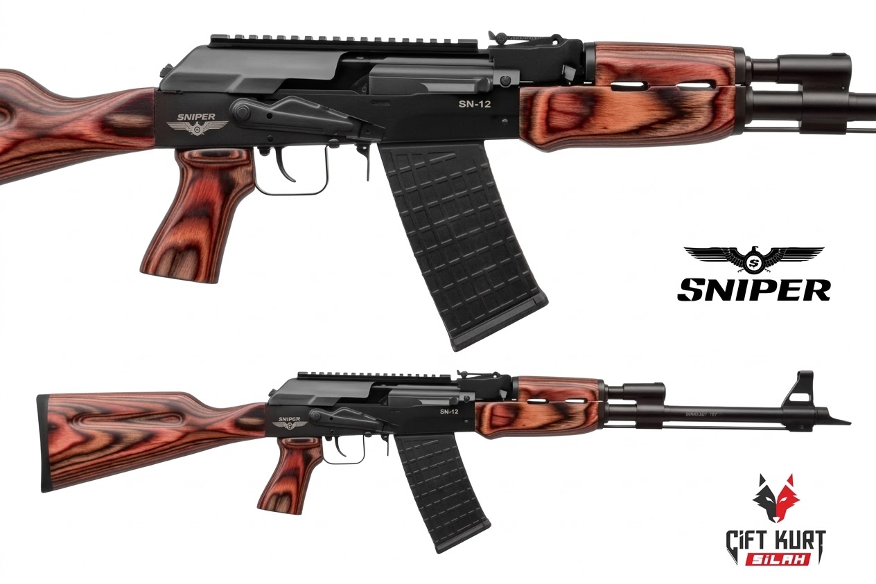 Sniper Arms SN-12 Kırmızı Lamine Şarjörlü Yivsiz Av Tüfeği | Çiftkurt Silah