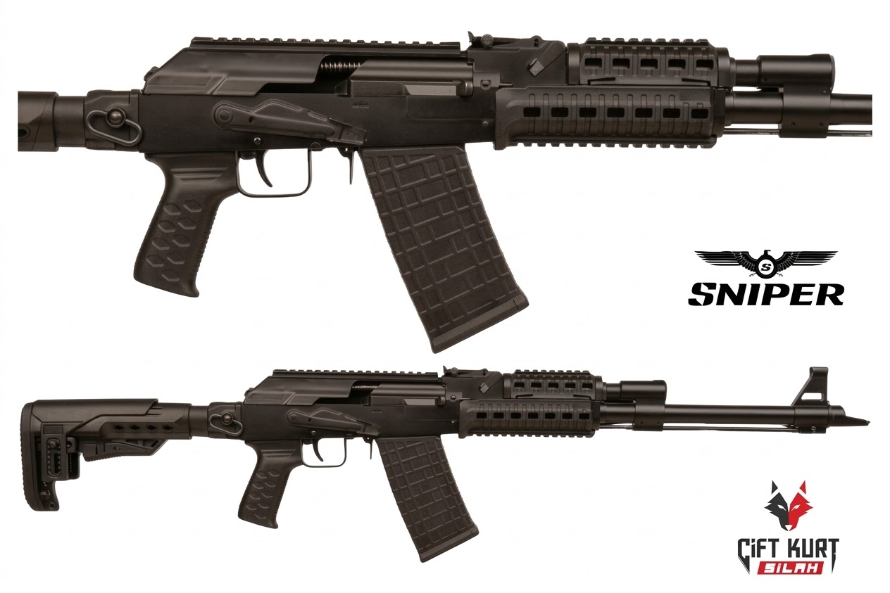 Sniper Arms SN-12 Sentetik Taktikal Şarjörlü Av Tüfeği | Çift Kurt Silah