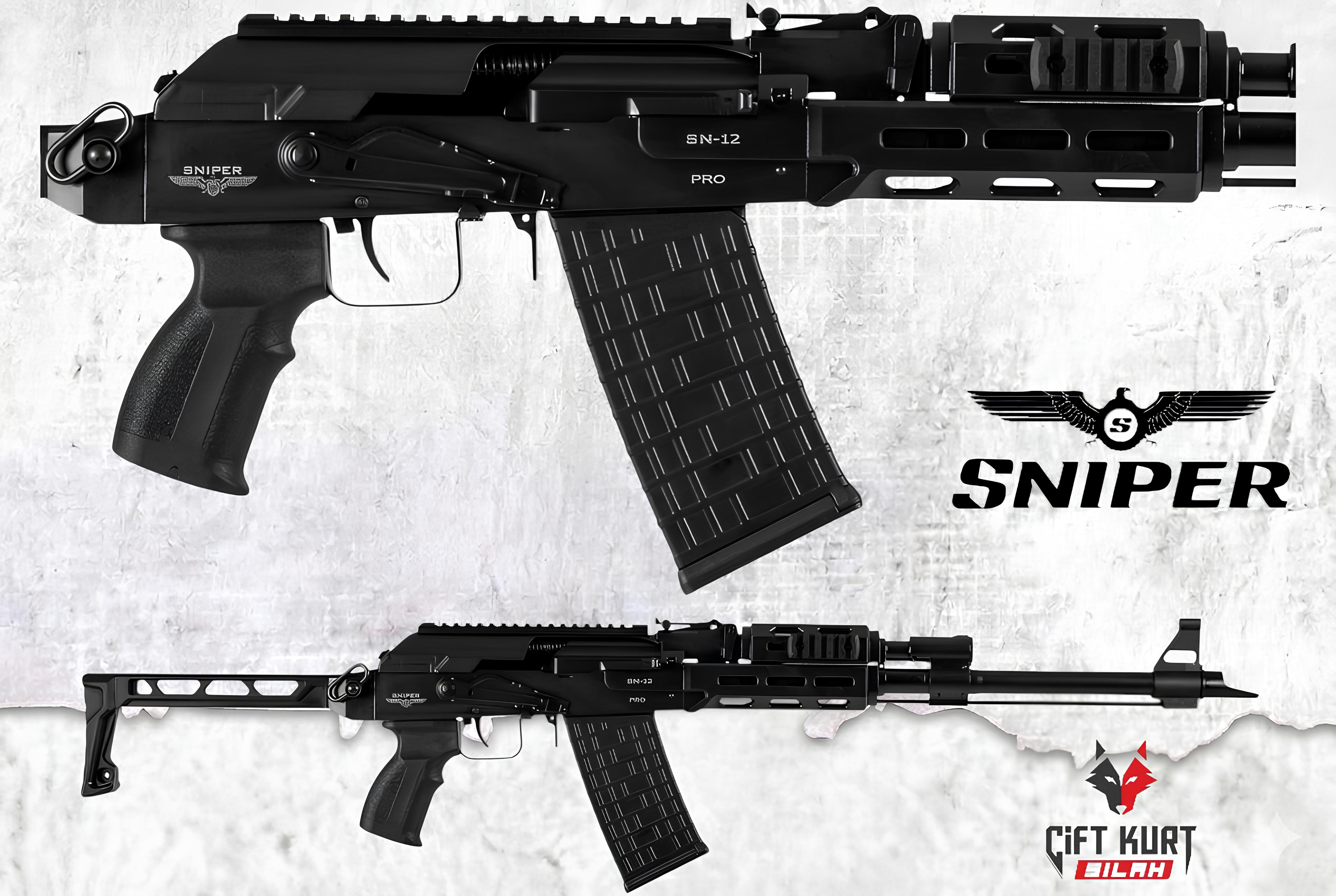 Sniper SN-12 Pro Siyah Şarjörlü Av Tüfeği | Çiftkurt Silah
