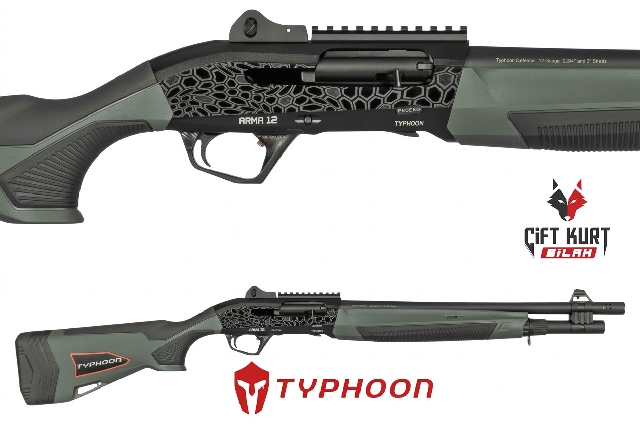 Typhoon Arma 12 Yeşil Otomatik Yivsiz Av Tüfeği