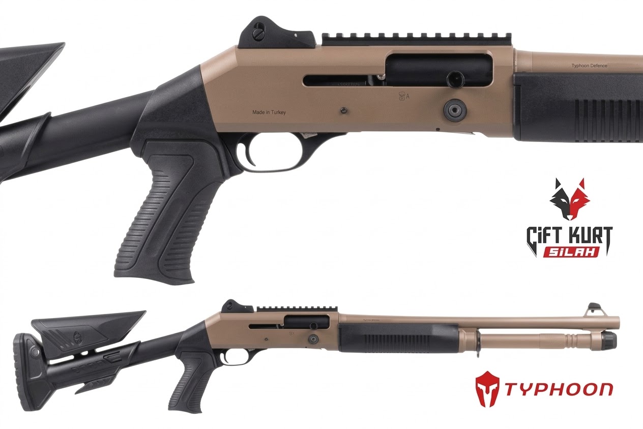 Typhoon T4 Tactical FDE 12 Ga. Yarı Otomatik Av Tüfeği | Çiftkurt Silah