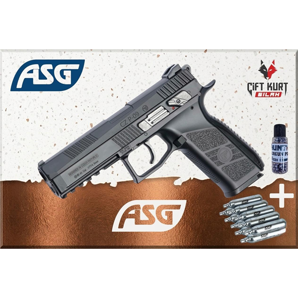 ASG CZ 75 P09 Duty Siyah | Yivli Namlu Yüksek İsabet | Çiftkurt Silah