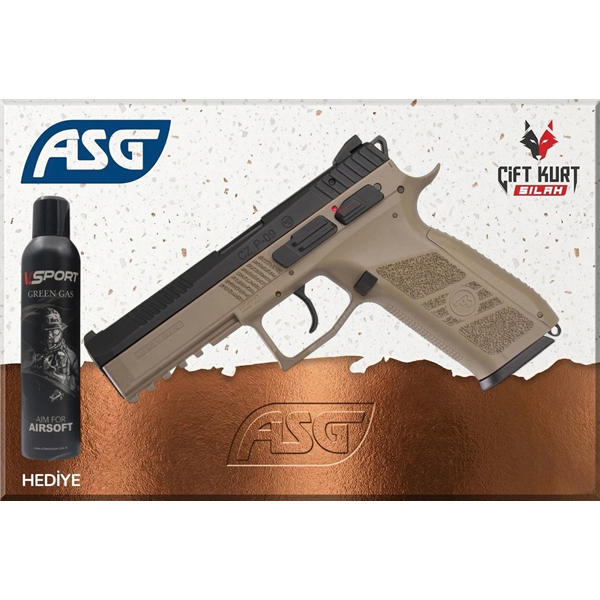 ASG CZ P09 Siyah-Çöl Blowback Airsoft Tabanca | Çiftkurt Silah