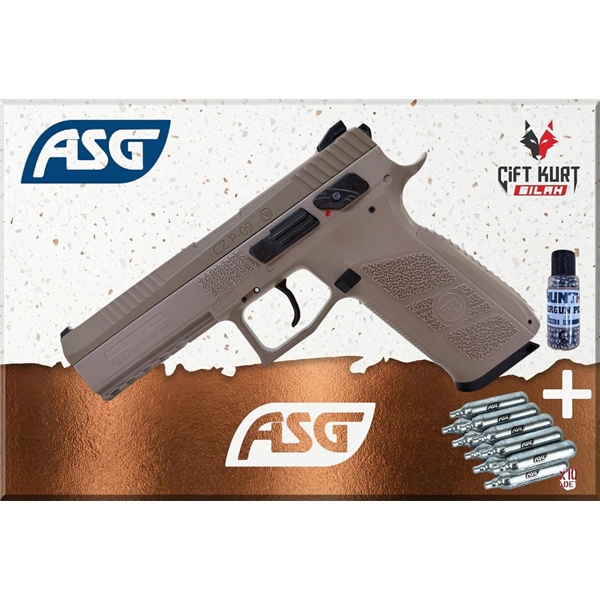 ASG CZ75 P-09 Duty Blowback TAN - Yivli Havalı Tabanca | Çiftkurt Silah