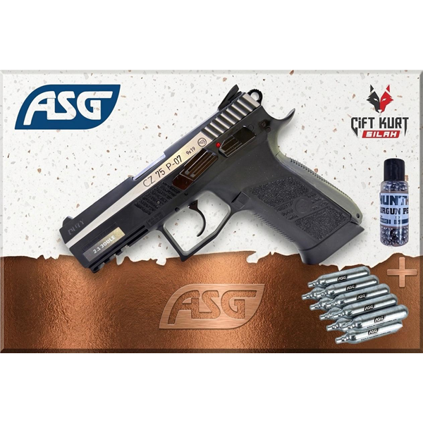 ASG CZ75 P07 Duty Blowback Çift Renk Havalı Tabanca | Çift Kurt Silah