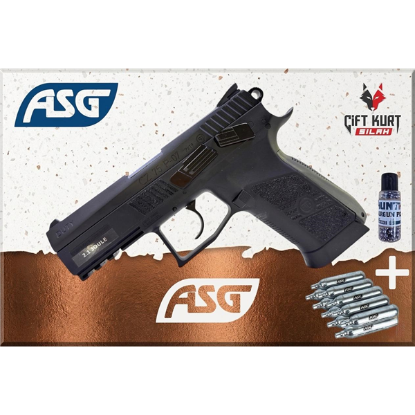ASG CZ75 P07 Duty Blowback Siyah Havalı Tabanca (Hediyeli) | Çiftkurt Silah