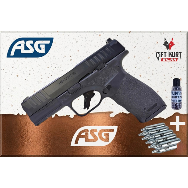 ASG Hellcat Pro Siyah Blowback Havalı Tabanca | Çift Kurt Silah