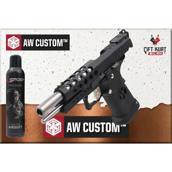 AW HX25 Full Metal GBB Airsoft Tabanca Siyah Modüler Tetik | Çiftkurt Silah