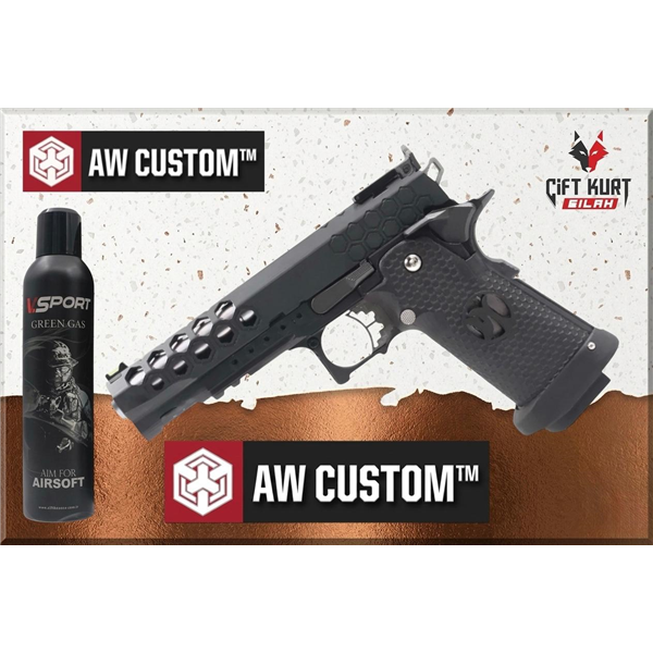 AW HX25 Full Metal GBB Airsoft Tabanca Siyah Modüler Tetik | Çiftkurt Silah