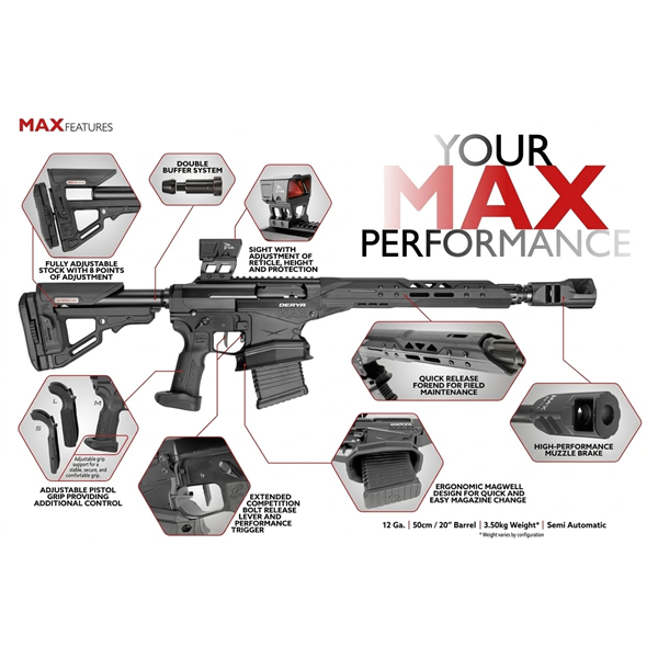 Derya MAX F-5001 IPSC Yarı Otomatik Atış Tüfeği | Çift Kurt Silah