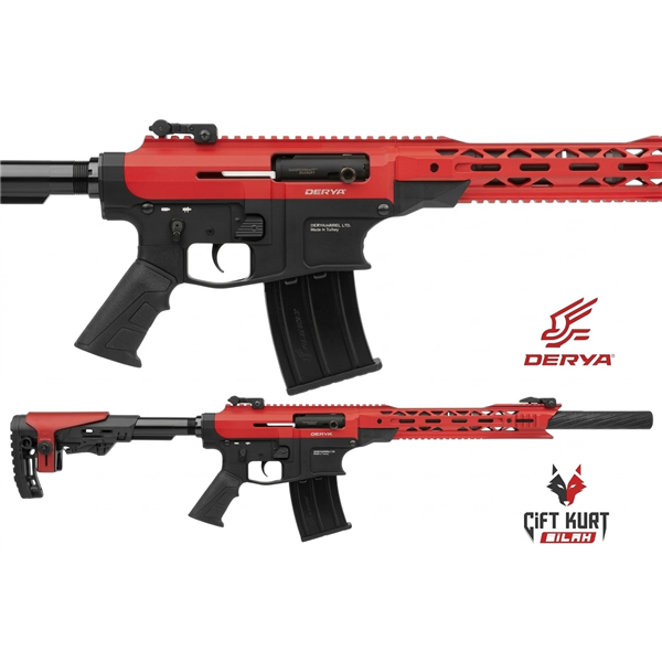 Derya MK-12 AS-104S Kırmızı-Siyah Şarjörlü Yivsiz Av Tüfeği