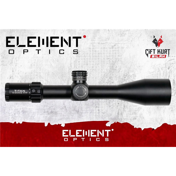 Element Optics Titan 5-25x56 FFP APR-1C MRAD Tüfek Dürbünü | Çift Kurt Silah