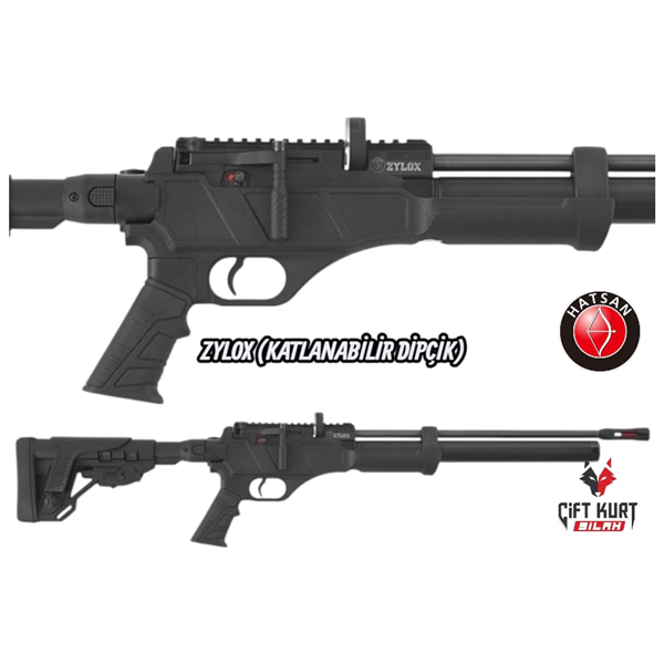 Hatsan ZYLOX Siyah Taktik PCP Havalı Tüfek (AR-15 Katlanabilir Dipçik)