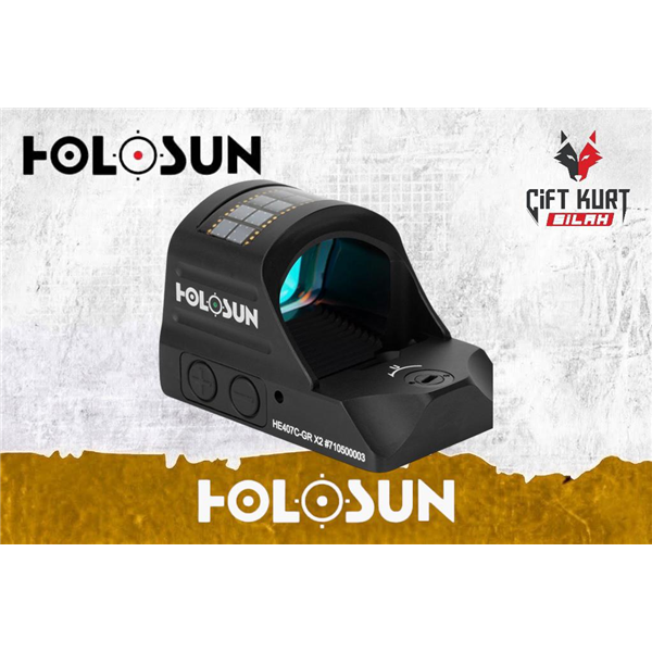 Holosun HE407C-GR X2 Solar Green Dot (2 MOA) 