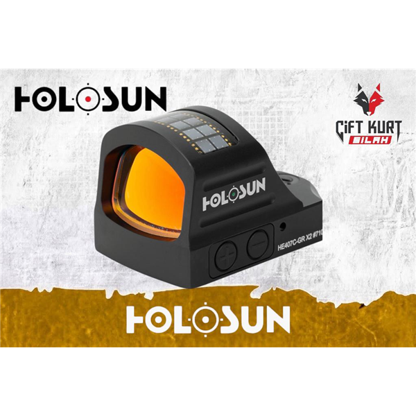 Holosun HE407C-GR X2 Solar Green Dot (2 MOA) 