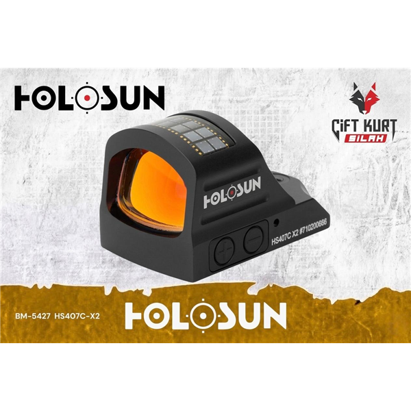 Holosun HS407C X2 Classic Solar 2 MOA Red Dot | Çiftkurt Silah