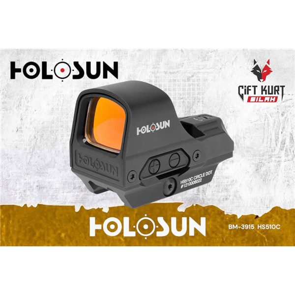 Holosun HS510C Solar Multi-Reticle (2 MOA & 65 MOA) | Çiftkurt Silah 