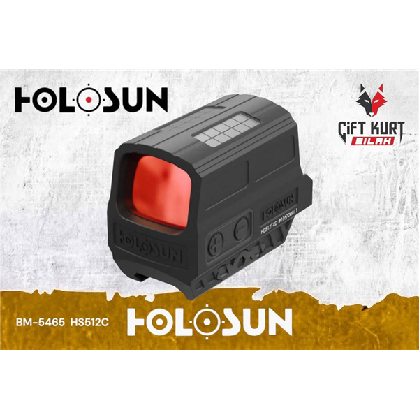 Holosun HS512C Kapalı Solar Red Dot Nişangah 