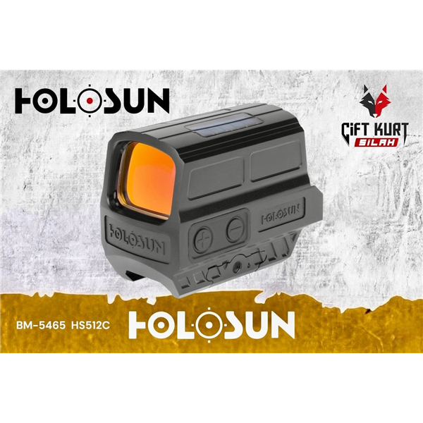 Holosun HS512C Kapalı Solar Red Dot Nişangah 