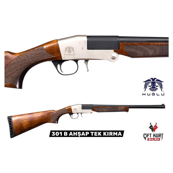 Huğlu 301 B Ahşap Tek Kırma Yivsiz Av Tüfeği