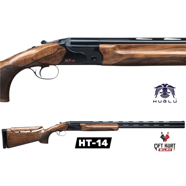 Huğlu HT-14 Trap/Skeet Süperpoze Av Tüfeği (Siyah - Sabit Taban)