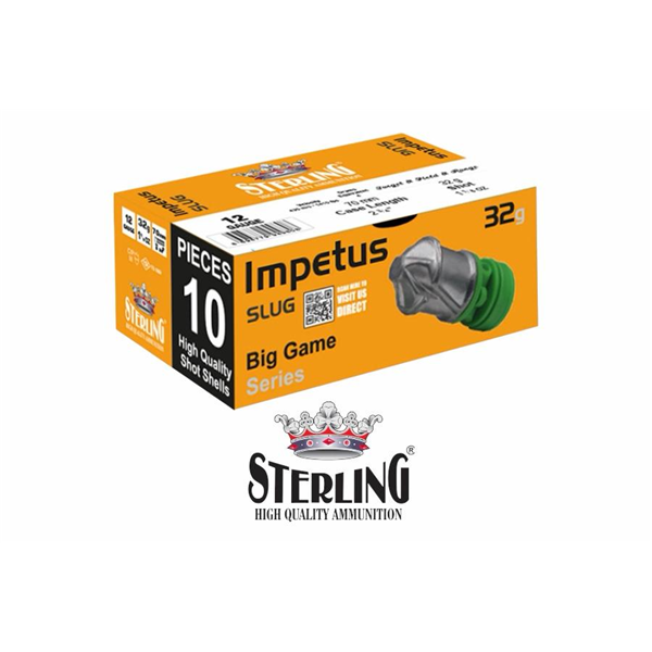 STERLİNG 12 CAL 32 GR IMPETUS TEK KURŞUN KOLİ BAZLI AV FİŞEKLERİ