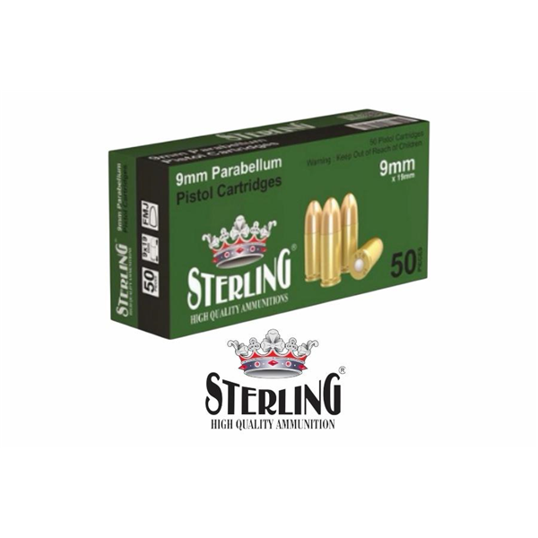 STERLİNG 9X19 9MM (PARABELLUM) TABANCA MERMİSİ 1000 ADET