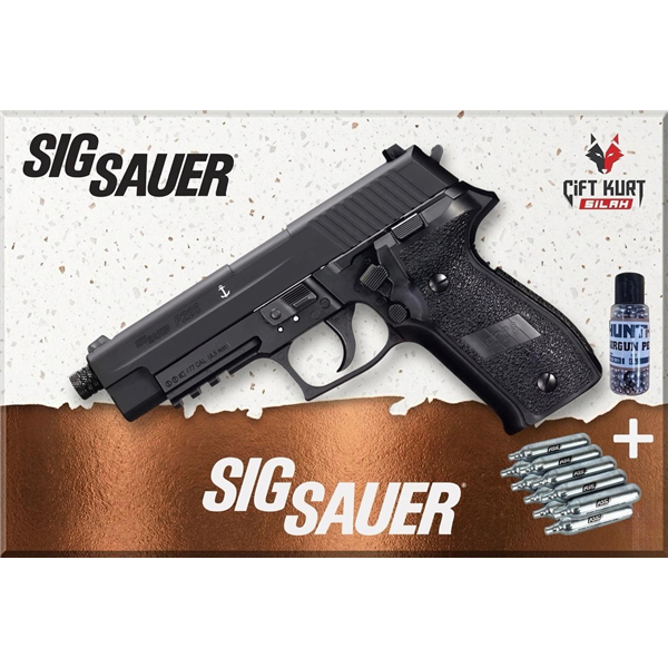 Sig Sauer P226 Siyah Havalı Tabanca | 10 Co2 Tüp ve BB Hediye! - Çiftkurt Silah