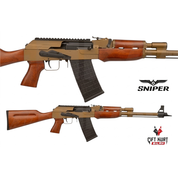 Sniper Arms SN-12 Bronz Ağaç Şarjörlü Yivsiz Av Tüfeği | Çift Kurt Silah