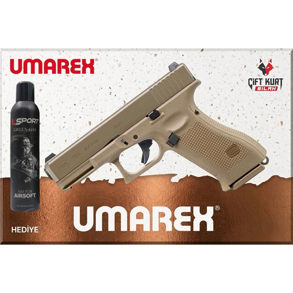 UMAREX Glock 19X Airsoft Tabanca Green Gas Blowback | Çiftkurt Silah