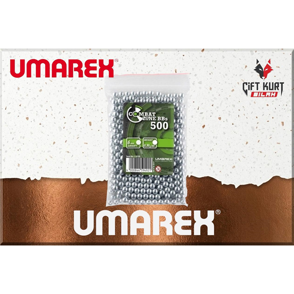 Umarex Combat Zone 0.30 Gr 6mm Gümüş Airsoft BB (500 Adet) | Çiftkurt Silah